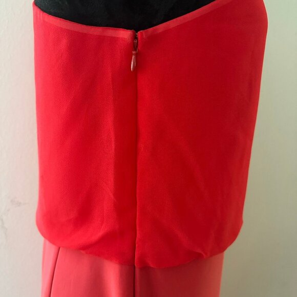 Lauren Ralph Lauren Women's 12 NWT Black Label One Shoulder Red Elegant Dress - Picture 7 of 8